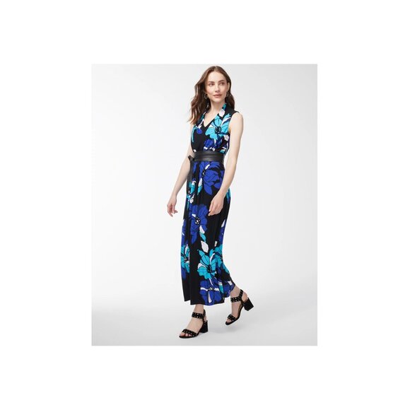 Chico’s Pleat Front Floral Maxi Dress – NWT – Size 3 (Fits like 1x) - Picture 2 of 6